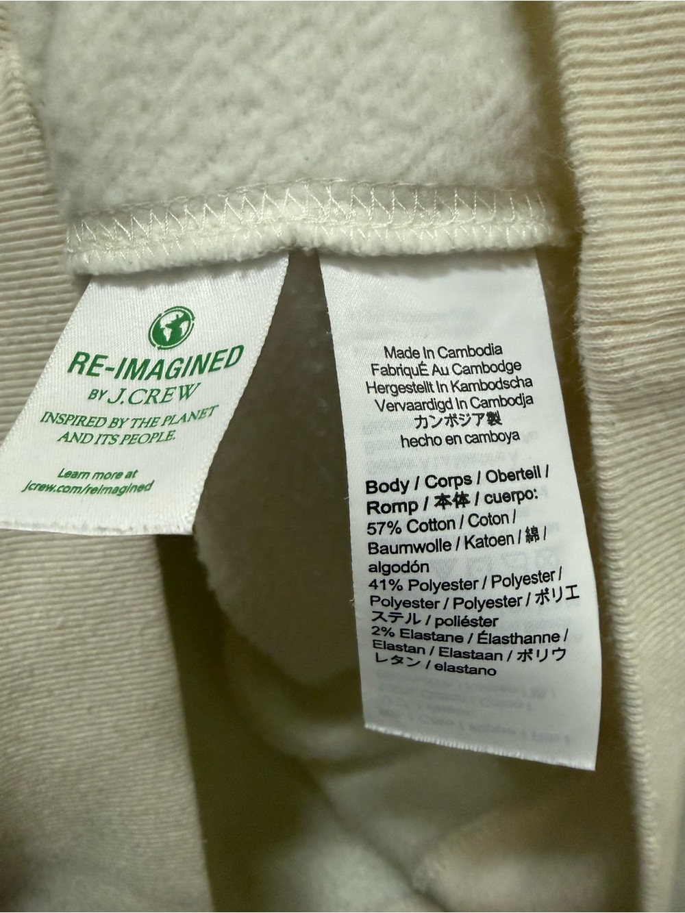 J. Crew Women’s Heritage Fleece Half Zip Sweatshirt medium - Picture 6 of 8